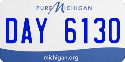 MI license plate DAY6130