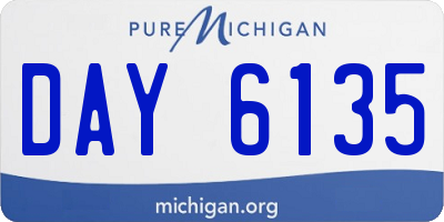 MI license plate DAY6135