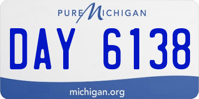 MI license plate DAY6138