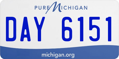 MI license plate DAY6151