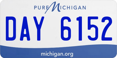 MI license plate DAY6152