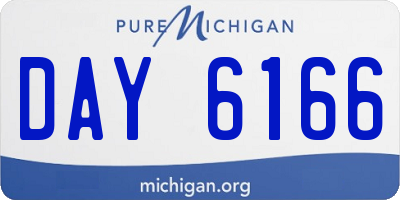MI license plate DAY6166
