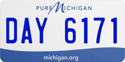 MI license plate DAY6171