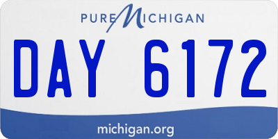 MI license plate DAY6172