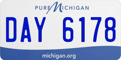MI license plate DAY6178