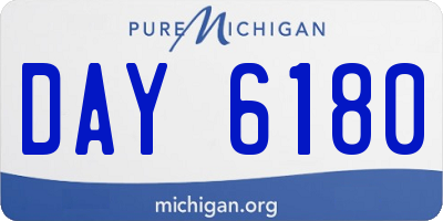 MI license plate DAY6180