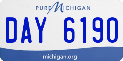MI license plate DAY6190