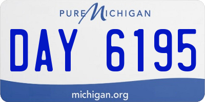MI license plate DAY6195