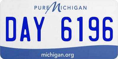 MI license plate DAY6196