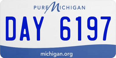 MI license plate DAY6197