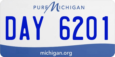 MI license plate DAY6201
