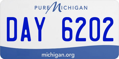 MI license plate DAY6202