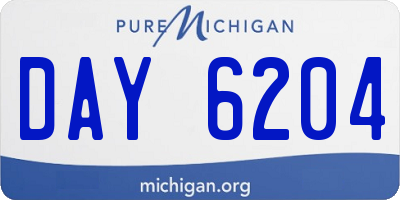 MI license plate DAY6204