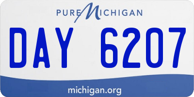 MI license plate DAY6207