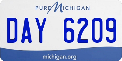 MI license plate DAY6209