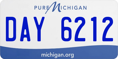MI license plate DAY6212
