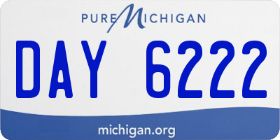 MI license plate DAY6222