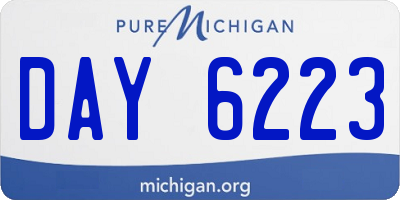 MI license plate DAY6223