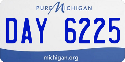 MI license plate DAY6225