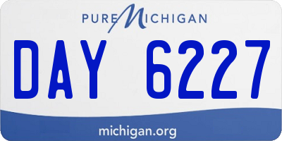 MI license plate DAY6227