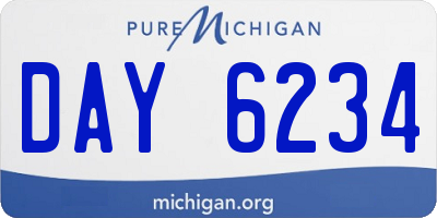 MI license plate DAY6234