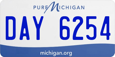 MI license plate DAY6254