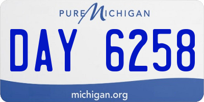 MI license plate DAY6258