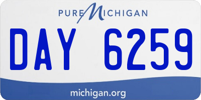 MI license plate DAY6259