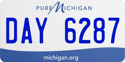 MI license plate DAY6287