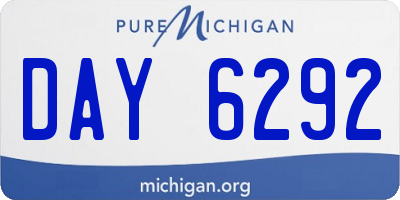 MI license plate DAY6292