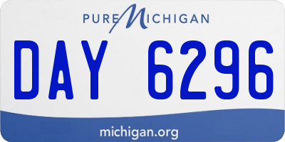 MI license plate DAY6296