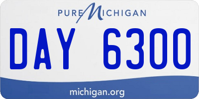 MI license plate DAY6300
