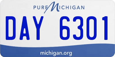 MI license plate DAY6301