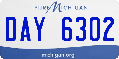 MI license plate DAY6302