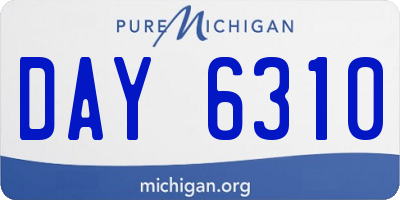 MI license plate DAY6310