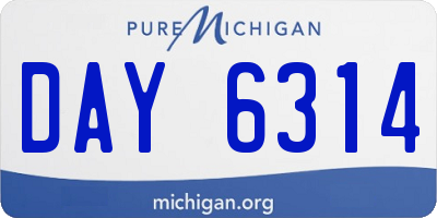 MI license plate DAY6314