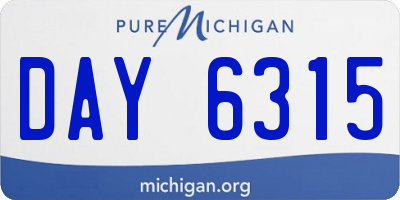 MI license plate DAY6315