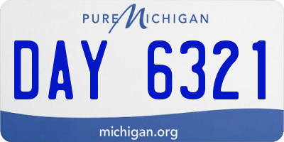 MI license plate DAY6321