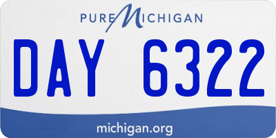 MI license plate DAY6322