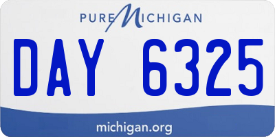 MI license plate DAY6325