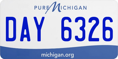 MI license plate DAY6326