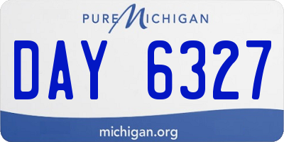 MI license plate DAY6327