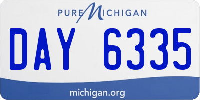 MI license plate DAY6335