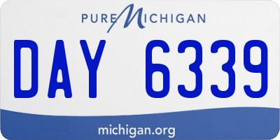 MI license plate DAY6339