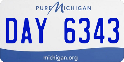 MI license plate DAY6343