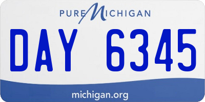 MI license plate DAY6345