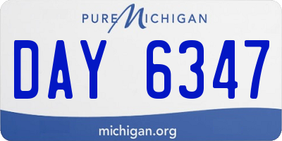 MI license plate DAY6347
