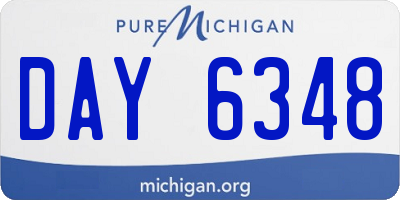 MI license plate DAY6348