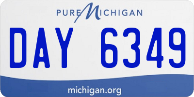 MI license plate DAY6349