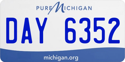 MI license plate DAY6352